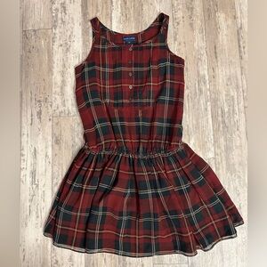 Ralph Lauren Red and Black Plaid Girls Dress